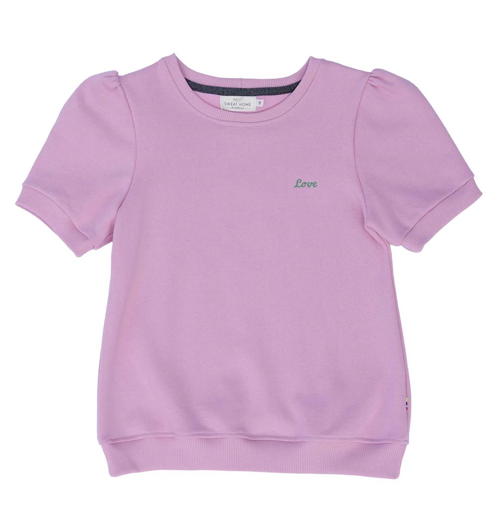 Le sweat à manches courtes froncées Spring femme personnalisable (36, Rose bonbon) - Photo 2