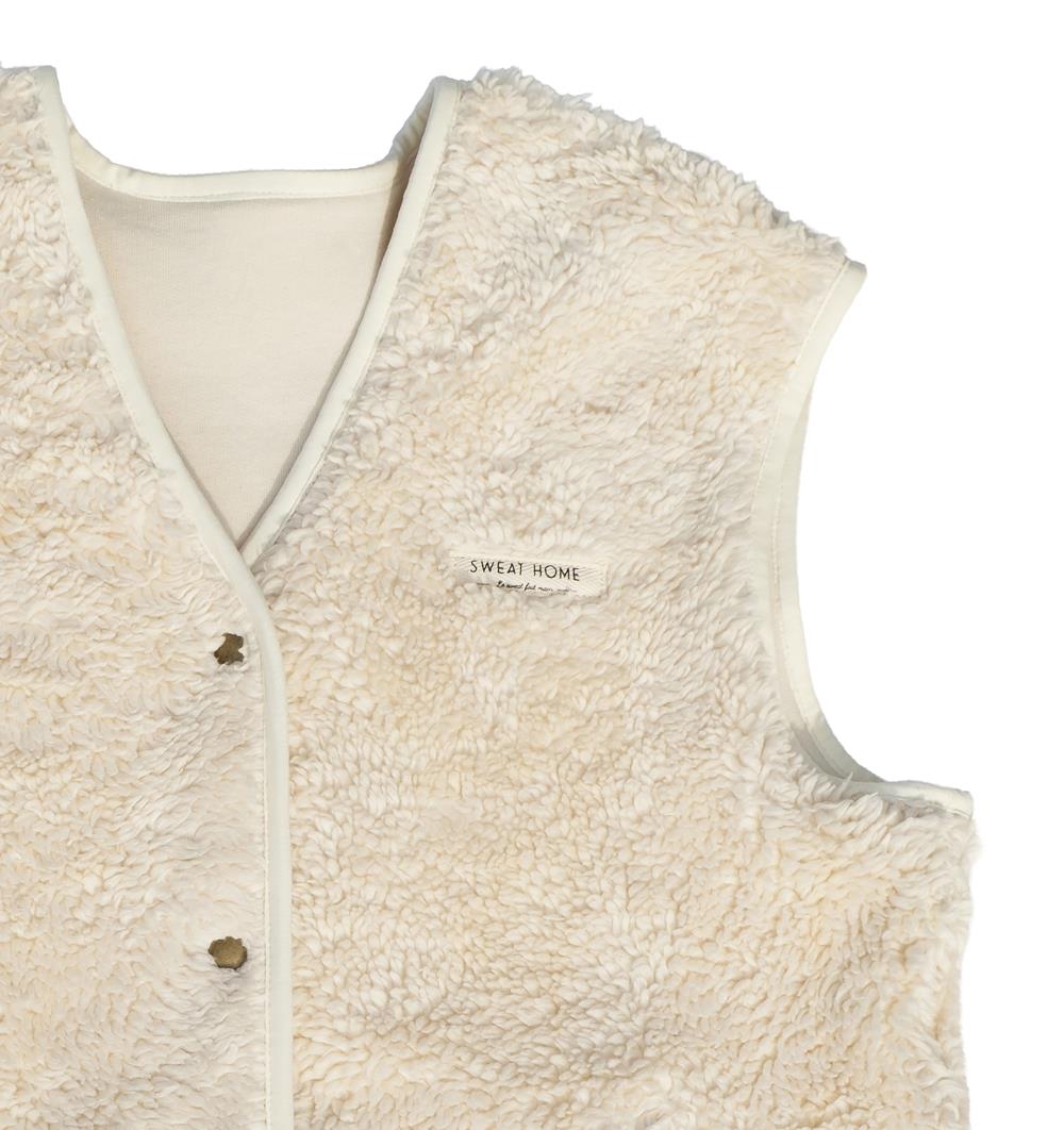 Le Gilet Sherpa femme Réversible personnalisable (36, Écru) - Photo 2