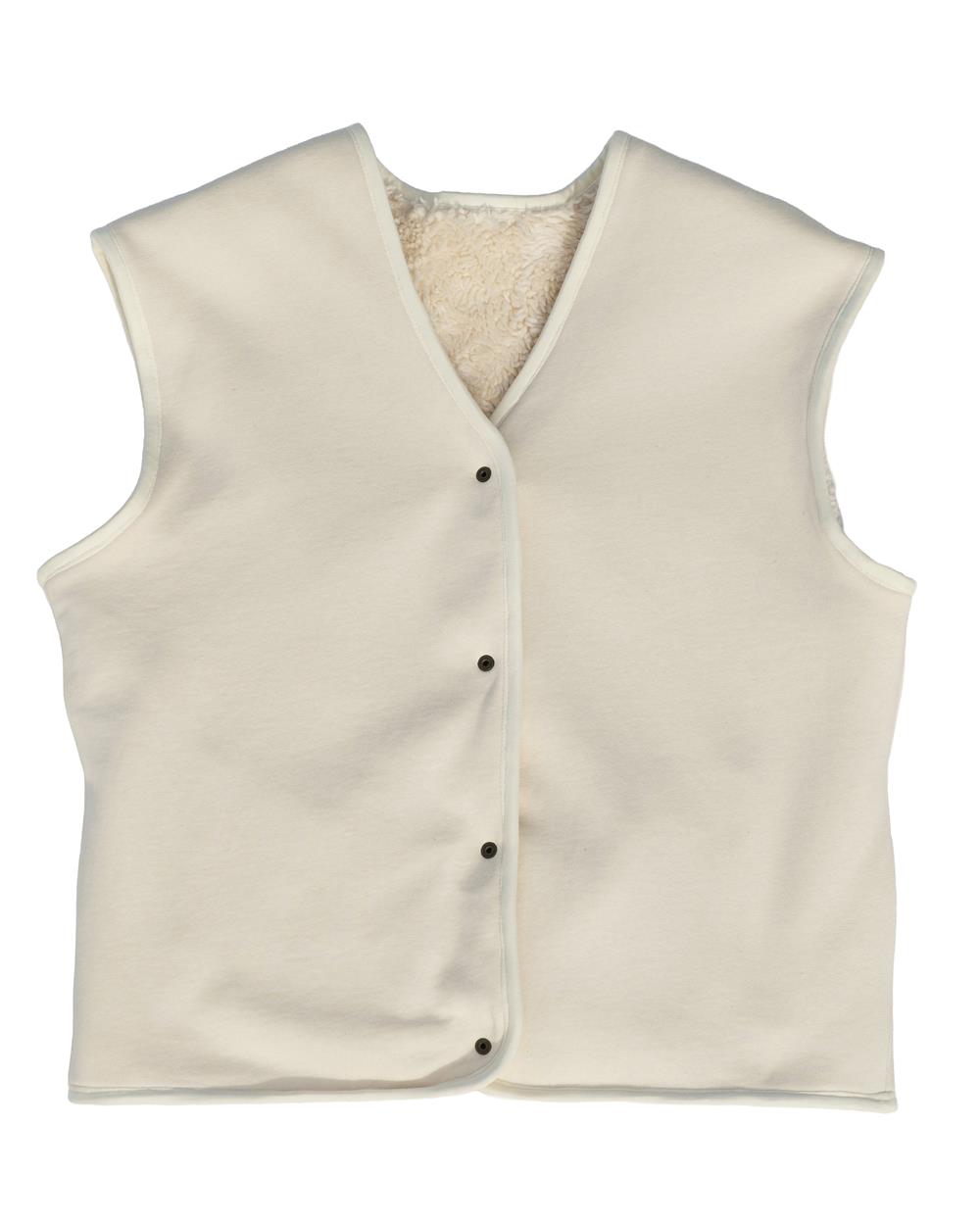 Le Gilet Sherpa femme Réversible personnalisable (36, Écru) - Photo 4