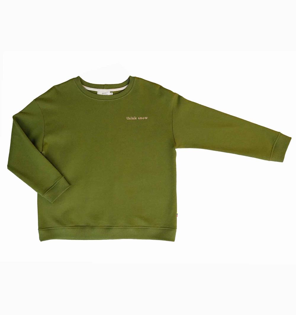 ÉPUISÉ - Le sweat col rond Wide femme Winter personnalisable (36, Vert mousse) - Photo 3