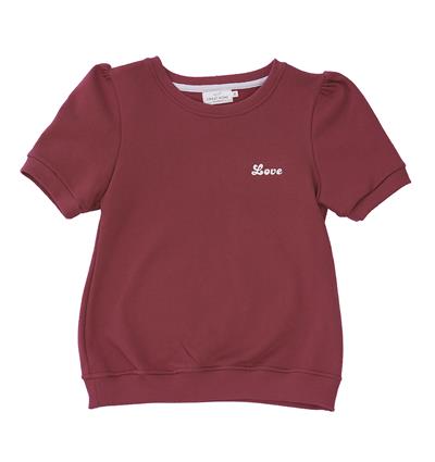 Le sweat à manches courtes froncées femme personnalisable (36, Rouge tendre) - Photo 2