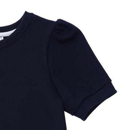 Le sweat à manches courtes froncées femme personnalisable (36, Noir) - Photo 2