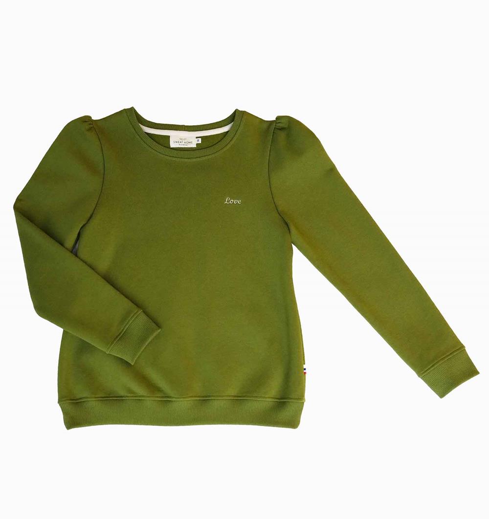 Le sweat à manches longues froncées femme Winter personnalisable (36, Vert mousse) - Photo 3