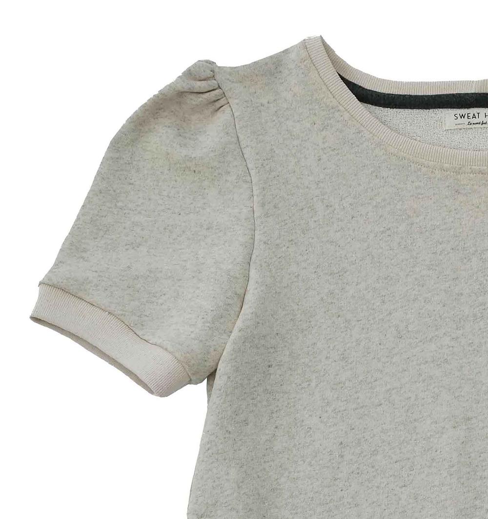 Le sweat à manches courtes froncées Summer femme personnalisable (36, Chanvre écru, Pas d'étiquette de personnalisation) - Photo 3