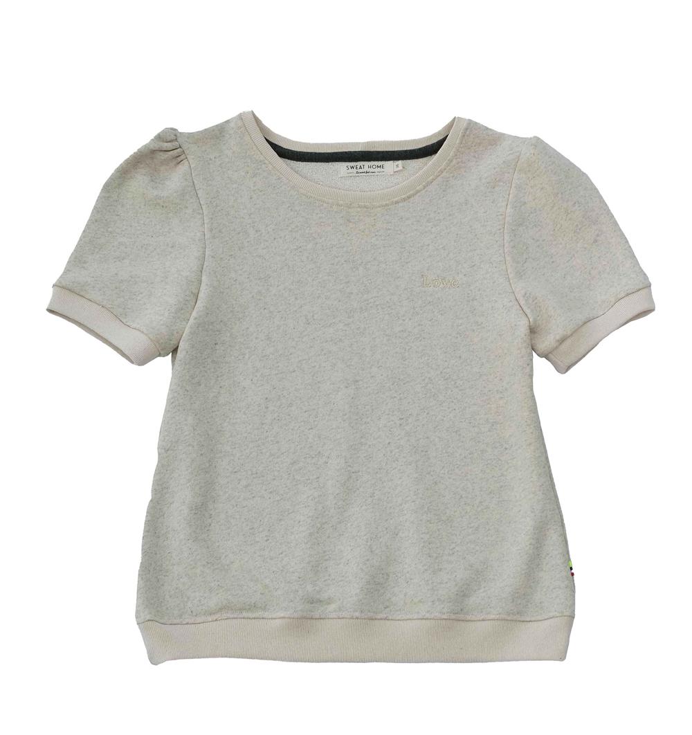 Le sweat à manches courtes froncées Summer femme personnalisable (36, Chanvre écru, Pas d'étiquette de personnalisation) - Photo 2