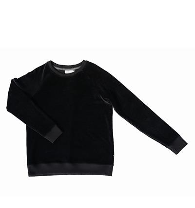 Le sweat col rond homme en velours noir personnalisable (S, Velours noir) - Photo 2
