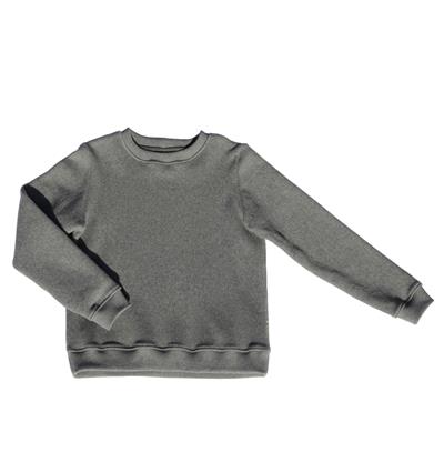 Le sweat col rond ado Fleece personnalisable (12A, Polaire gris foncé chiné) - Photo 2