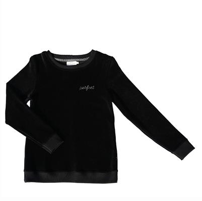 Le sweat col rond femme Velours noir personnalisable (36, Velours noir) - Photo 3