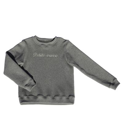 Le sweat col rond ado Fleece personnalisable (12A, Polaire gris foncé chiné) - Photo 3