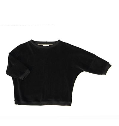 Le sweat loose ado Velours noir personnalisable (U, Velours noir) - Photo 2