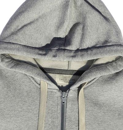 Le sweat capuche zippé ado personnalisable (12A, Gris clair chiné) - Photo 2