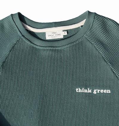 Le sweat col rond homme Knit personnalisable (S, Knit vert sauge) - Photo 4