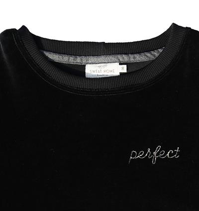 Le sweat col rond femme Velours noir personnalisable (36, Velours noir) - Photo 4