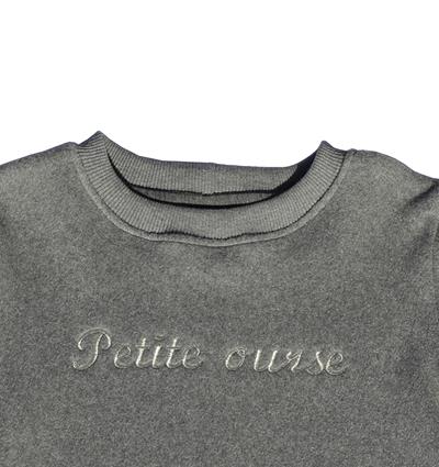 Le sweat col rond ado Fleece personnalisable (12A, Polaire gris foncé chiné) - Photo 4