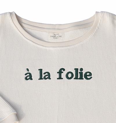 Le sweat loose femme Knit personnalisable (U, Knit écru) - Photo 4