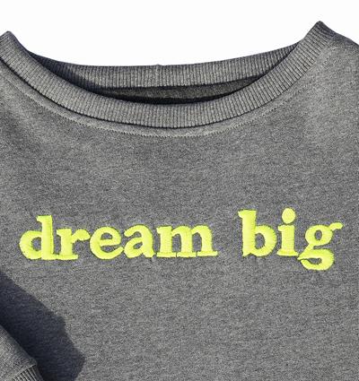 Le sweat loose ado personnalisable (U, Gris foncé chiné) - Photo 4