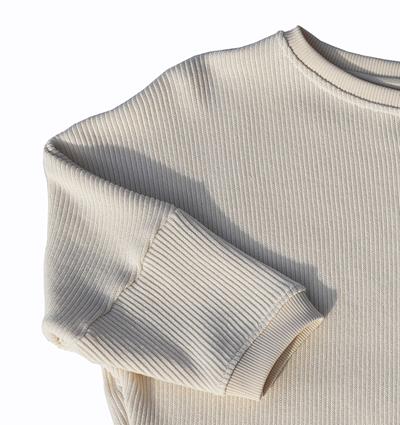 Le sweat loose ado Knit personnalisable (U, Knit écru) - Photo 4