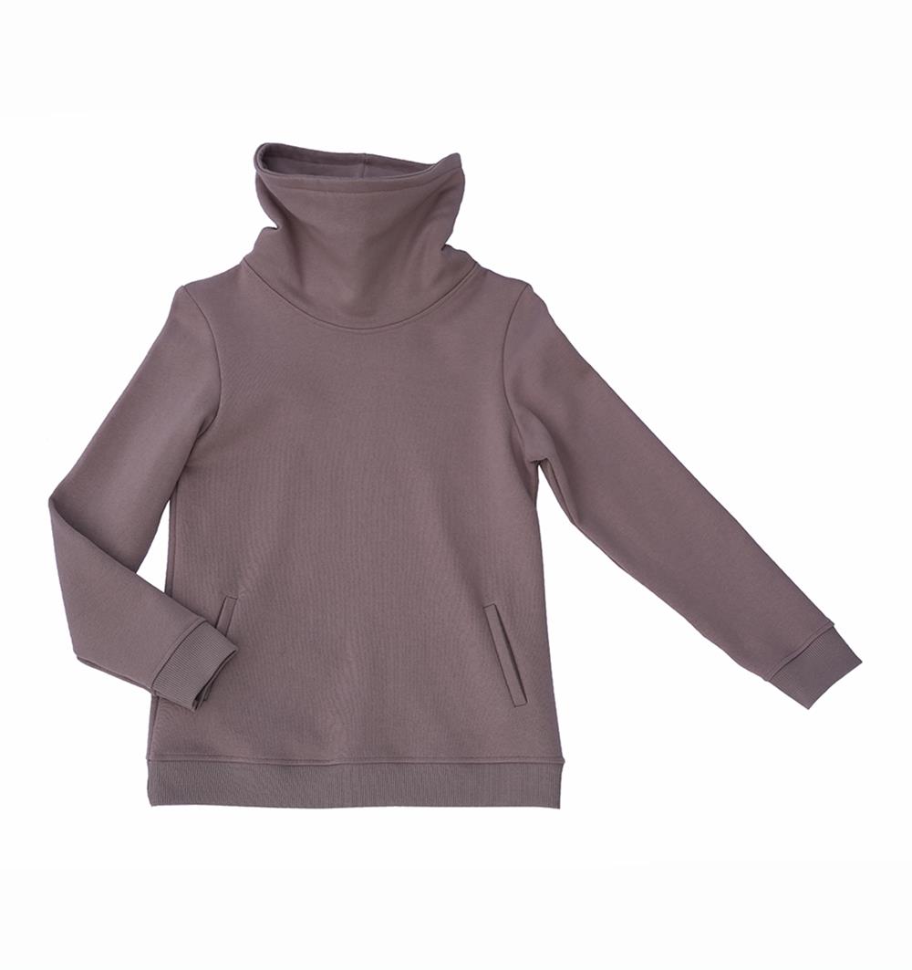 Le sweat col montant femme Lilas personnalisable (36, Lilas) - Photo 2