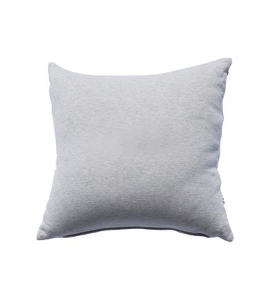 Le coussin en sweat carré personnalisable (45x45cm, Gris clair chiné) - Photo 2