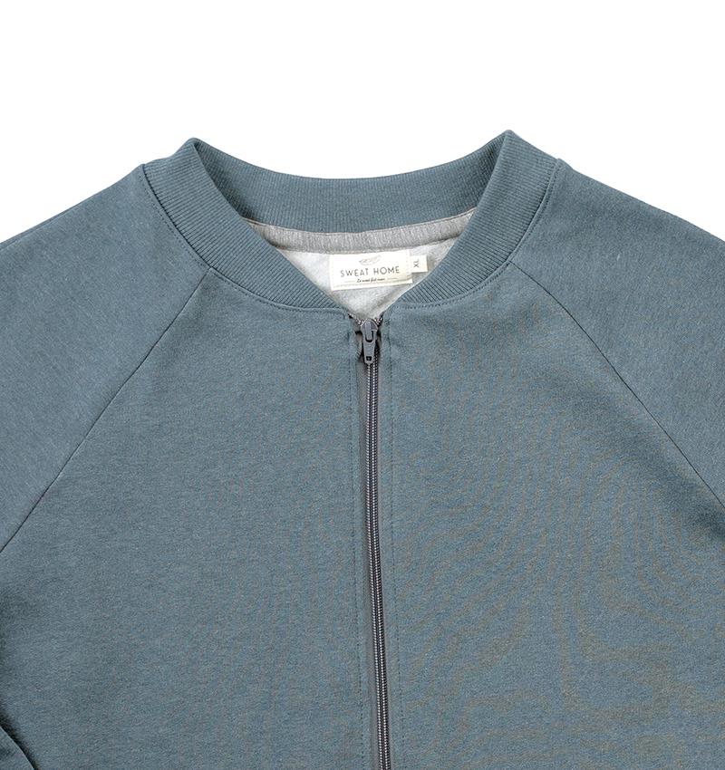 Le sweat zippé homme personnalisable (S, Bleu air chiné) - Photo 2