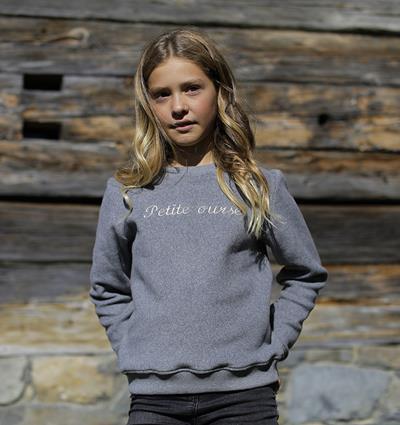 Le sweat col rond ado Fleece personnalisable (12A, Polaire gris foncé chiné) - Photo 5