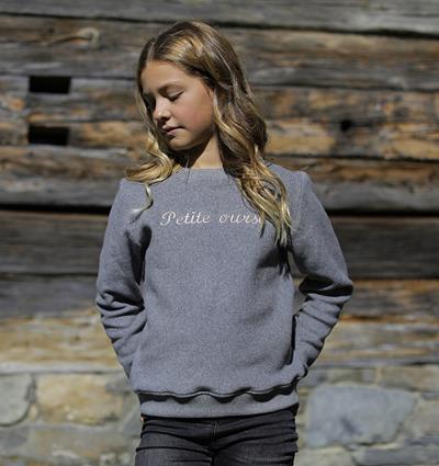 Le sweat col rond ado Fleece personnalisable (12A, Polaire gris foncé chiné) - Photo 6