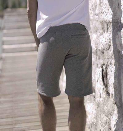 Le bermuda en sweat homme personnalisable (S, Gris foncé chiné) - Photo 7