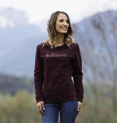 Le sweat col rond femme personnalisable (36, Bordeaux) - Photo 6