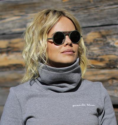 Le sweat col montant femme personnalisable (36, Gris foncé chiné) - Photo 7