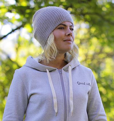 Le sweat capuche zippé femme personnalisable (36, Gris clair chiné) - Photo 7