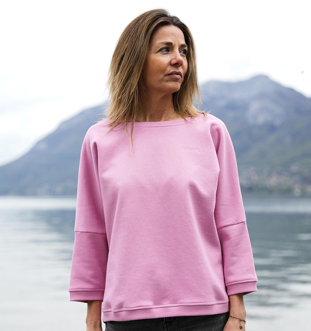 Le sweat loose femme Spring personnalisable (U, Rose bonbon) - Photo 5