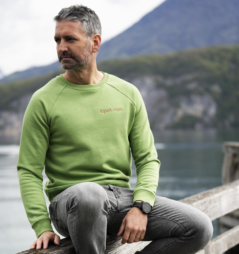 Le sweat col rond homme Spring personnalisable (S, Vert pomme) - Photo 5