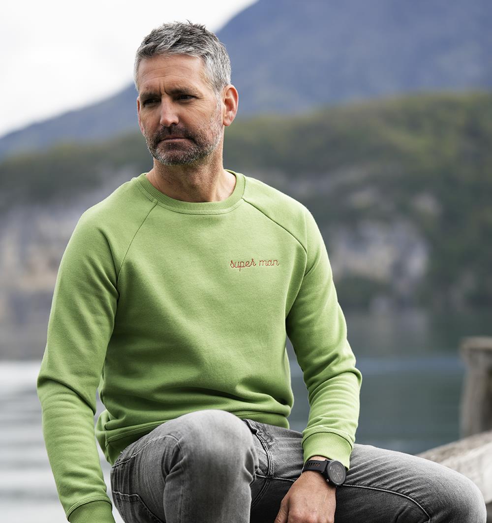 Le sweat col rond homme Spring personnalisable (S, Vert pomme) - Photo 6