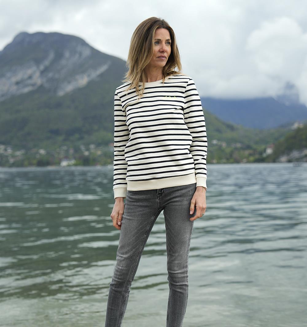 Le sweat col rond femme Marinère personnalisable (36, Marinière) - Photo 7