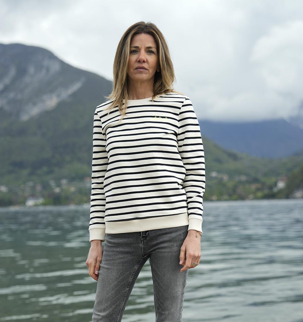 Le sweat col rond femme Marinère personnalisable (36, Marinière) - Photo 5