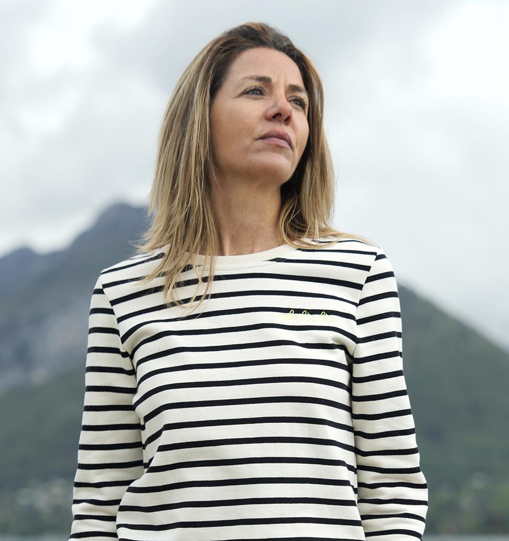 Le sweat col rond femme Marinière personnalisable (36, Marinière) - Photo 8