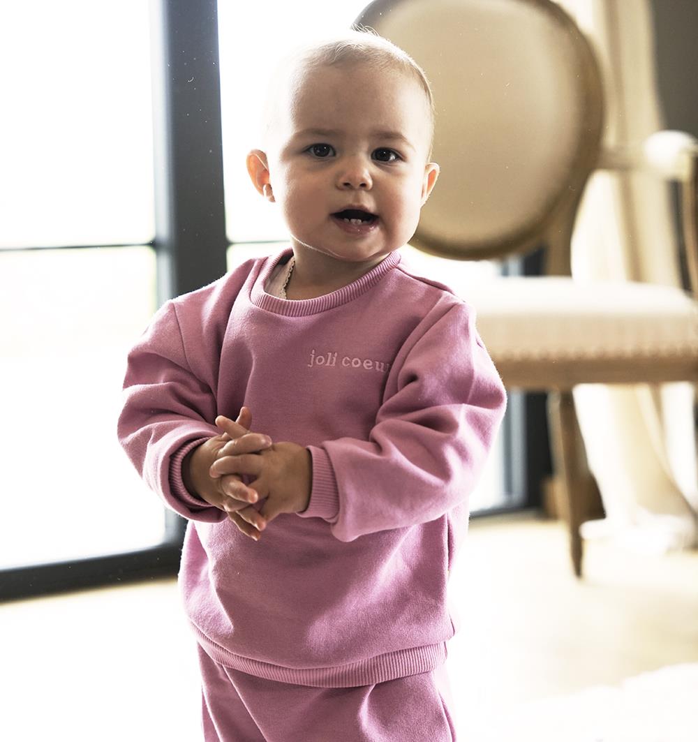 Le sweat col rond baby Spring personnalisable (6m, Rose bonbon) - Photo 6