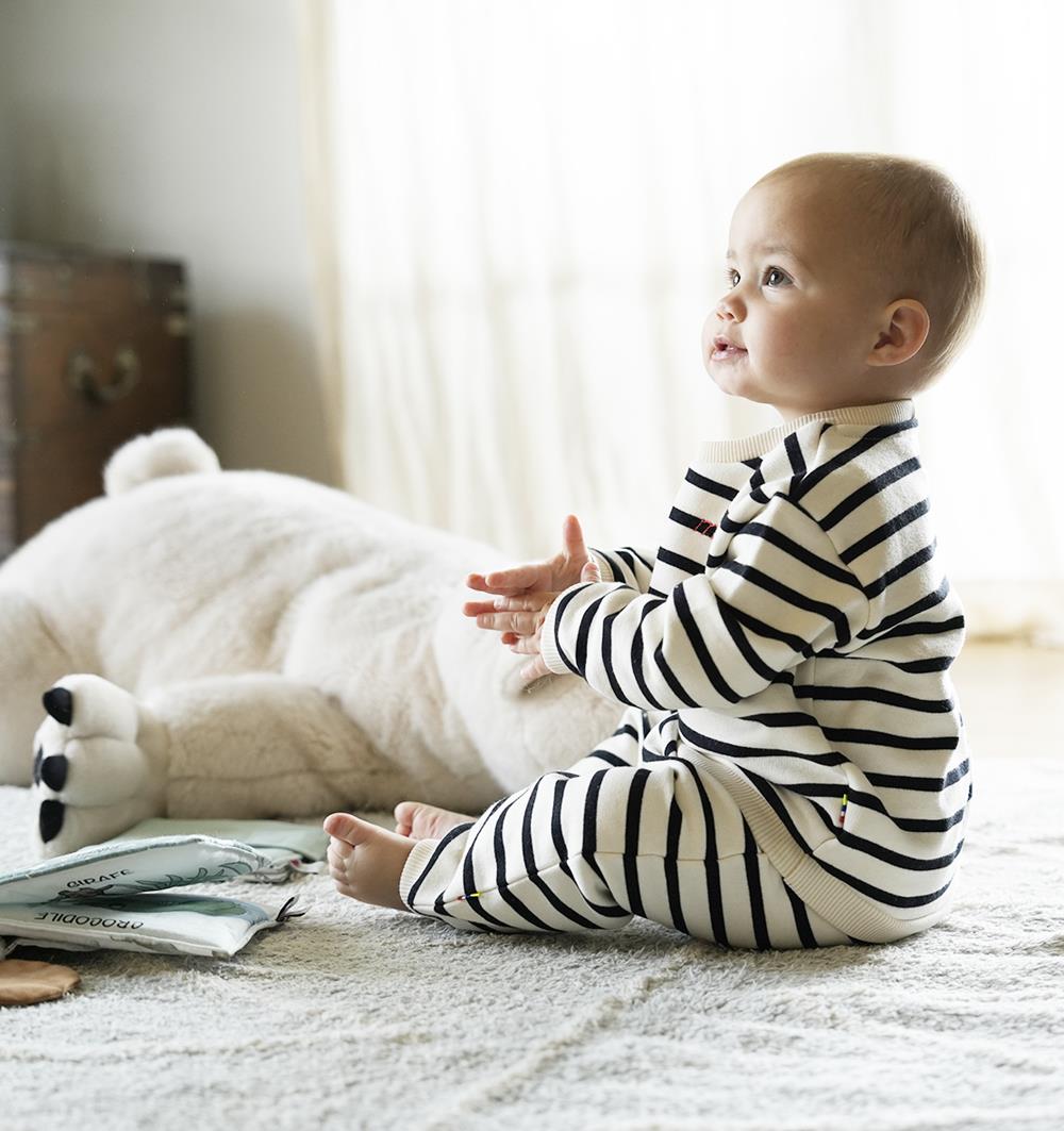 Le sweat col rond baby Marinière personnalisable (6m, Marinière) - Photo 3