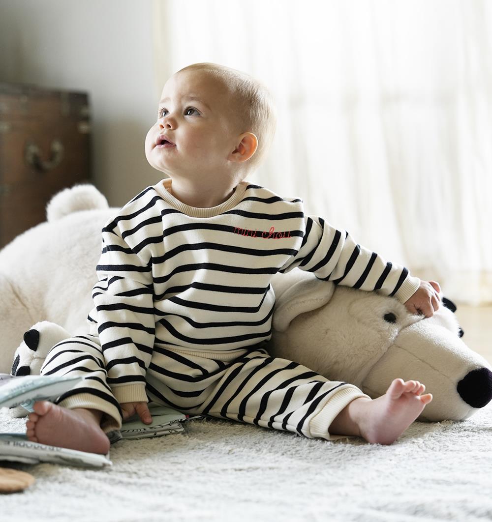 Le sweat col rond baby Marinière personnalisable (6m, Marinière) - Photo 7