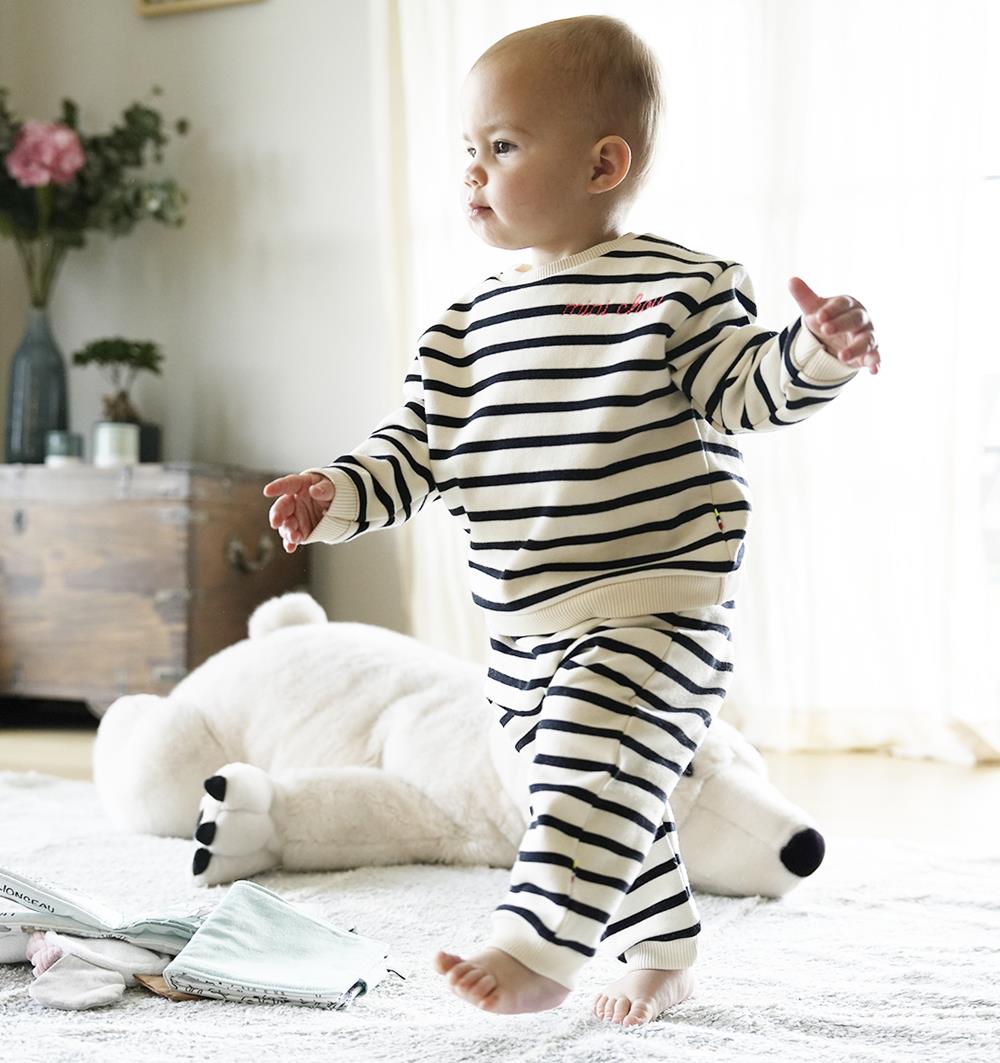 Pantalon en sweat baby Marinière (6m, Marinière) - Photo 2