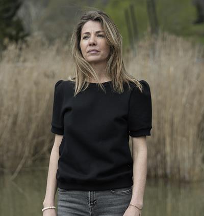 Le sweat à manches courtes froncées femme personnalisable (36, Noir) - Photo 3