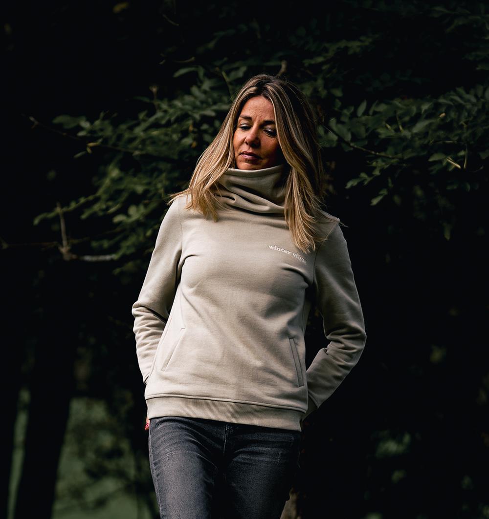 Le sweat col montant femme Winter personnalisable (36, Sable) - Photo 5