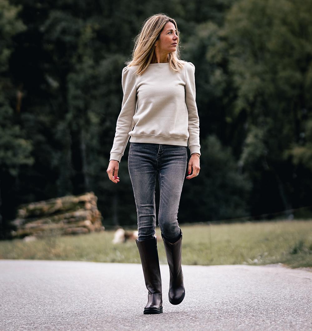Le sweat à manches longues froncées femme Winter personnalisable (36, Sable) - Photo 4