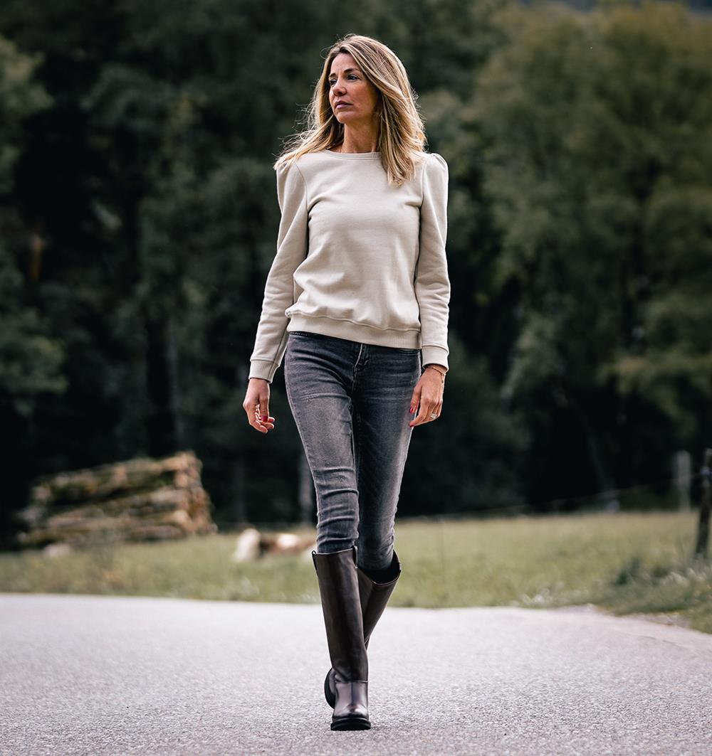 Le sweat à manches longues froncées femme Winter personnalisable (36, Sable) - Photo 8