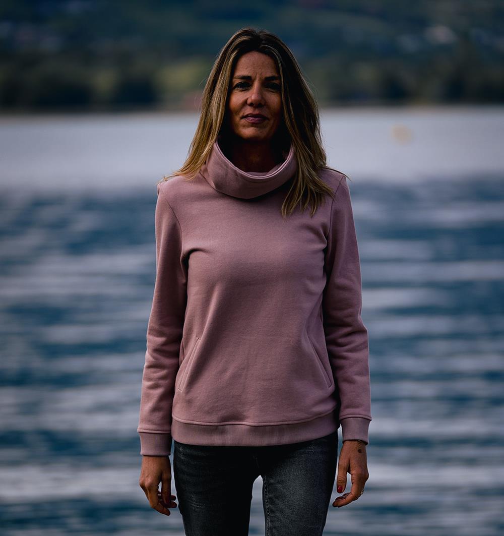 Le sweat col montant femme Lilas personnalisable (36, Lilas) - Photo 5