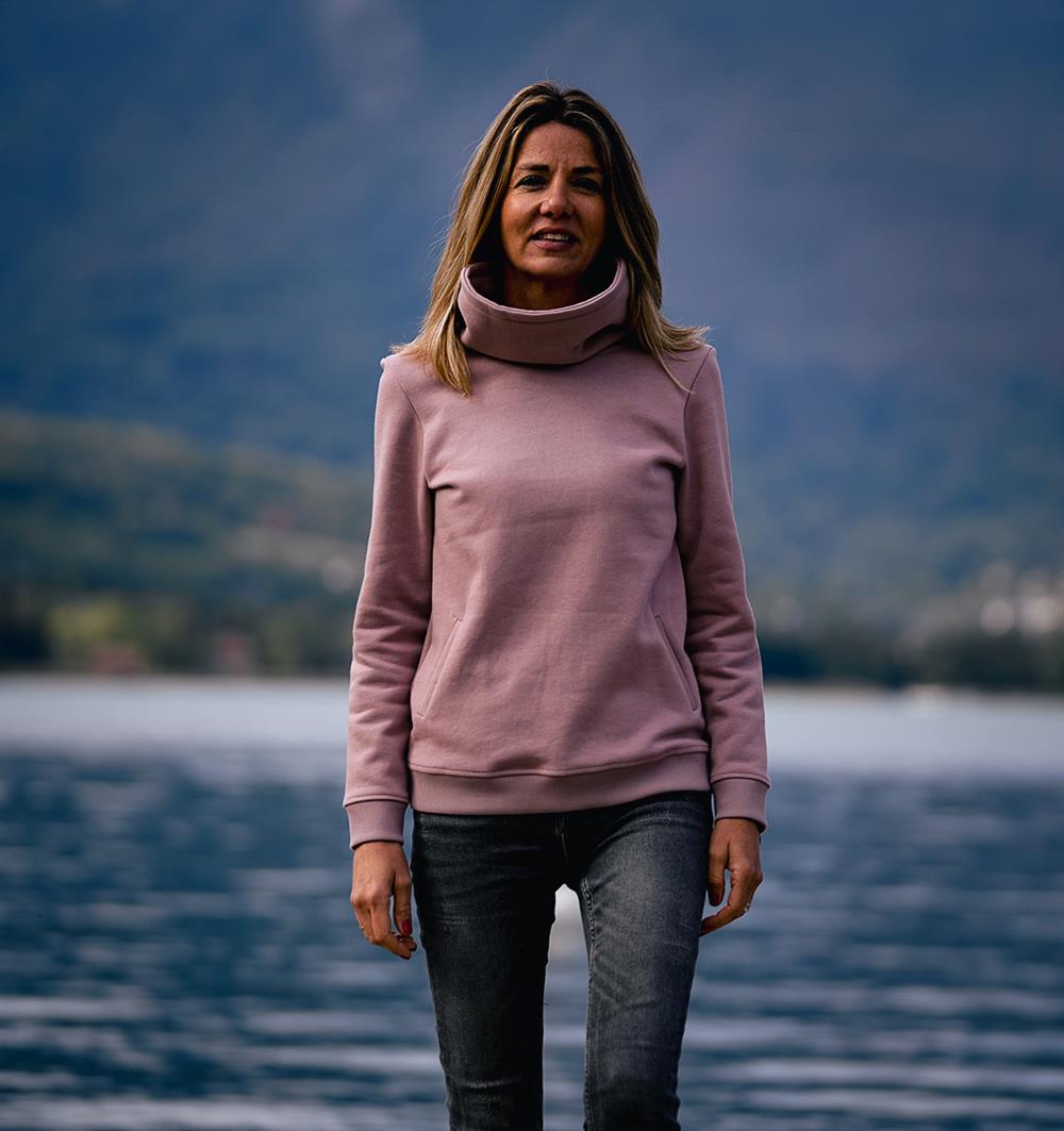 Le sweat col montant femme Lilas personnalisable (36, Lilas) - Photo 7