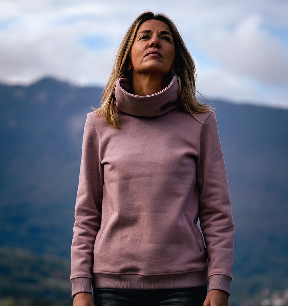 Le sweat col montant femme Lilas personnalisable (36, Lilas) - Photo 8