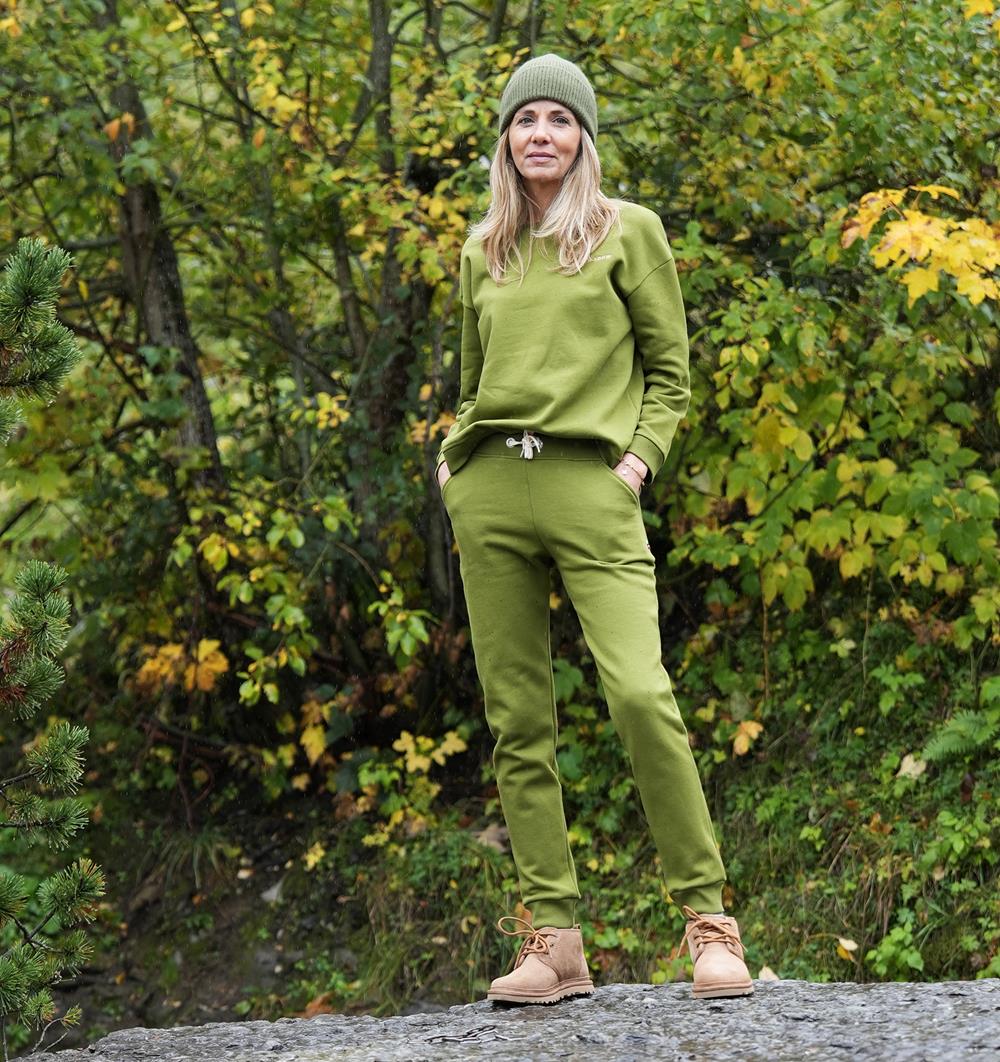 ÉPUISÉ - Le sweat col rond Wide femme Winter personnalisable (36, Vert mousse) - Photo 7