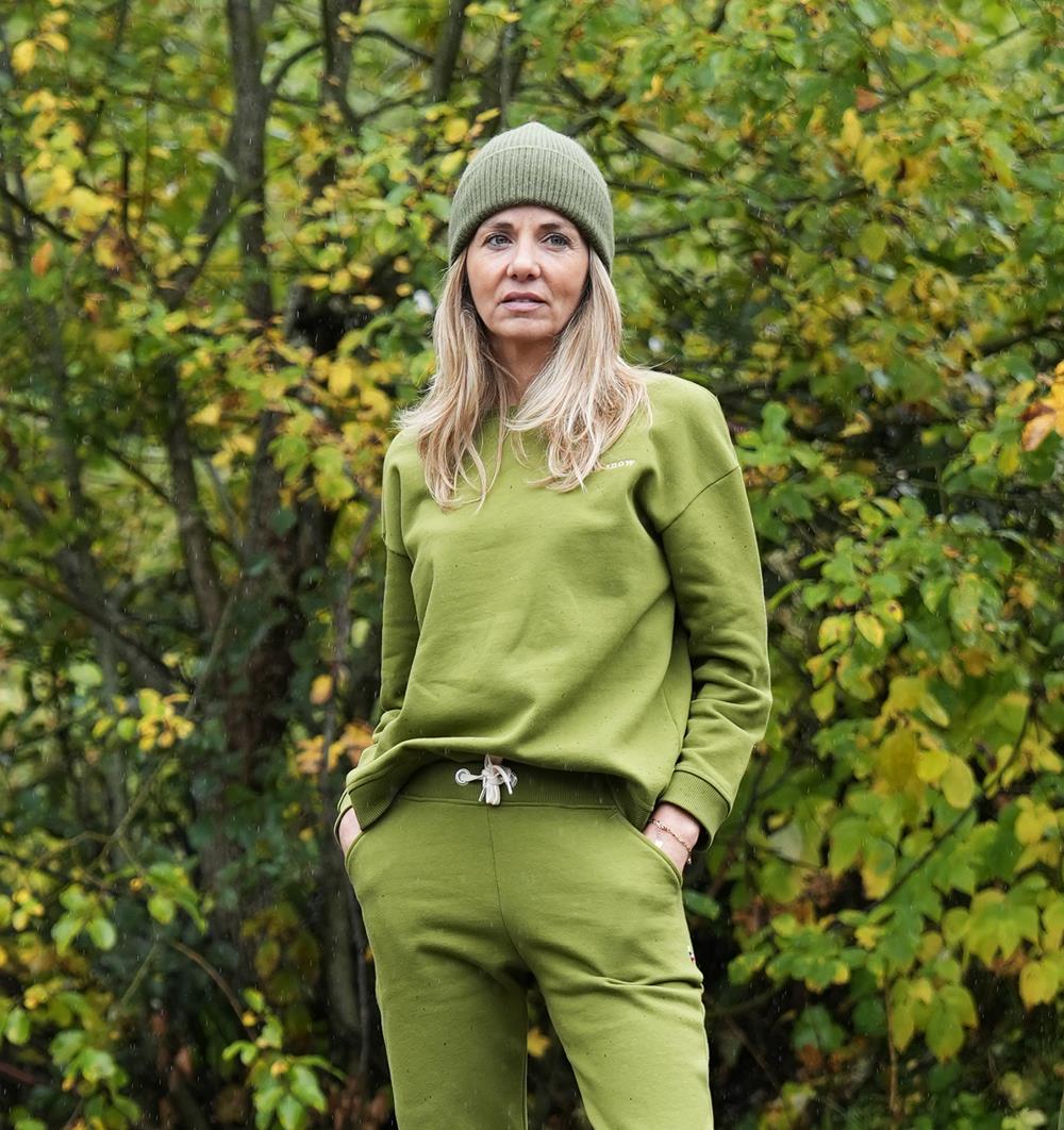 ÉPUISÉ - Le sweat col rond Wide femme Winter personnalisable (36, Vert mousse) - Photo 8