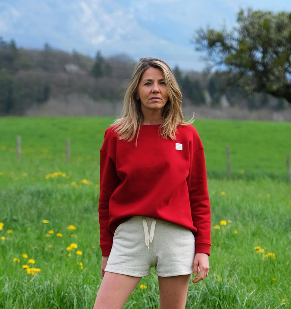 Le sweat col rond Wide femme Summer personnalisable (36, Rouge piment, Pas d&#39;étiquette de personnalisation) - Photo 7